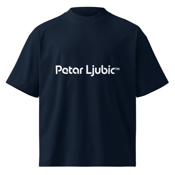 Unisex organic oversized high neck t-shirt